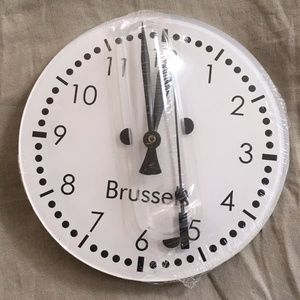 Brussels Belgium Time Zone Clock - New